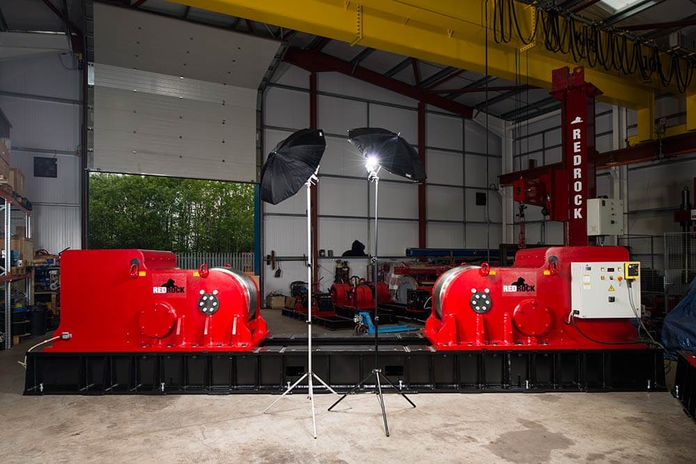 The top of the machine had to be lit separately and added to the main image in post production. Photographed by Glasgow commercial and industrial product photographed Blink Imaging.