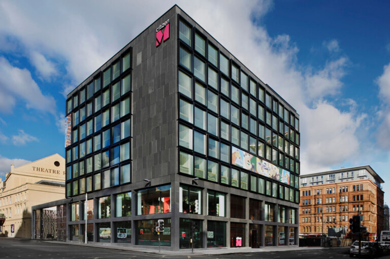 Architectural exterior of Citizen M Hotel Glasgow
