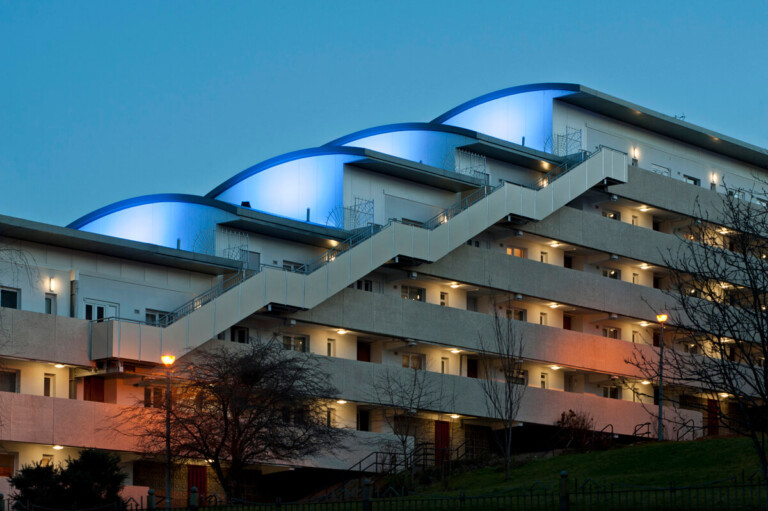 Exterior of Refurbished Flats by Glasgow architectural photographers Blink Imaging
