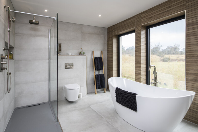 Commercial Bathroom Photography Easy Bathrooms were looking for commercial photographers in Glasgow to take a series of photographs of a newly installed bathroom to use in a case study. To help balance the lighting we used additional location lighting.