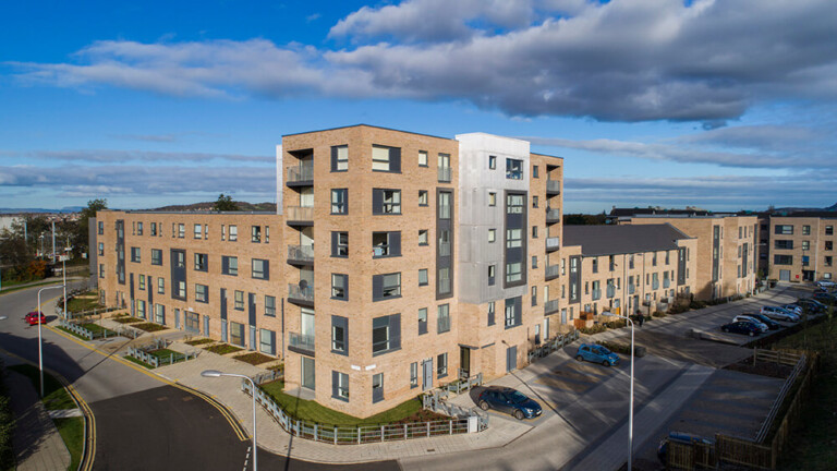Aerial Photograph of New Housing Development by Glasgow Drone Photographers Blink Imaging Aerial Photograph of New Housing Development by Glasgow Drone Photographers Blink Imaging