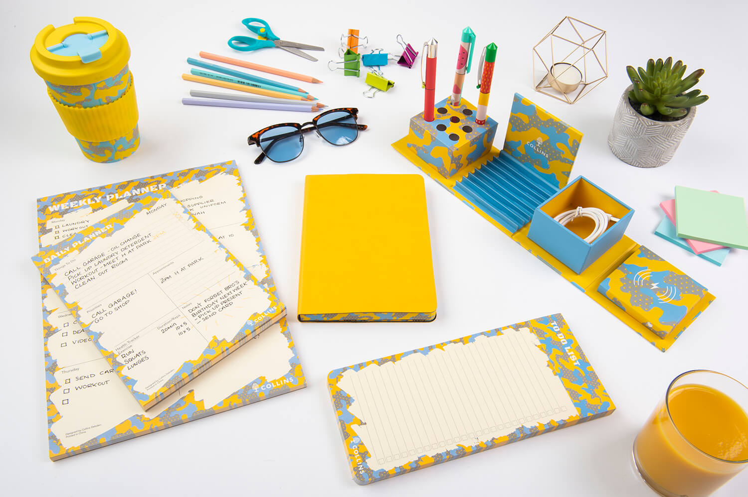 Advertising lifestyle shot of stationary products