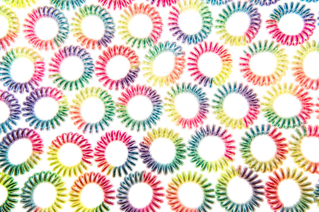 Advertising photograph of hair bobbles