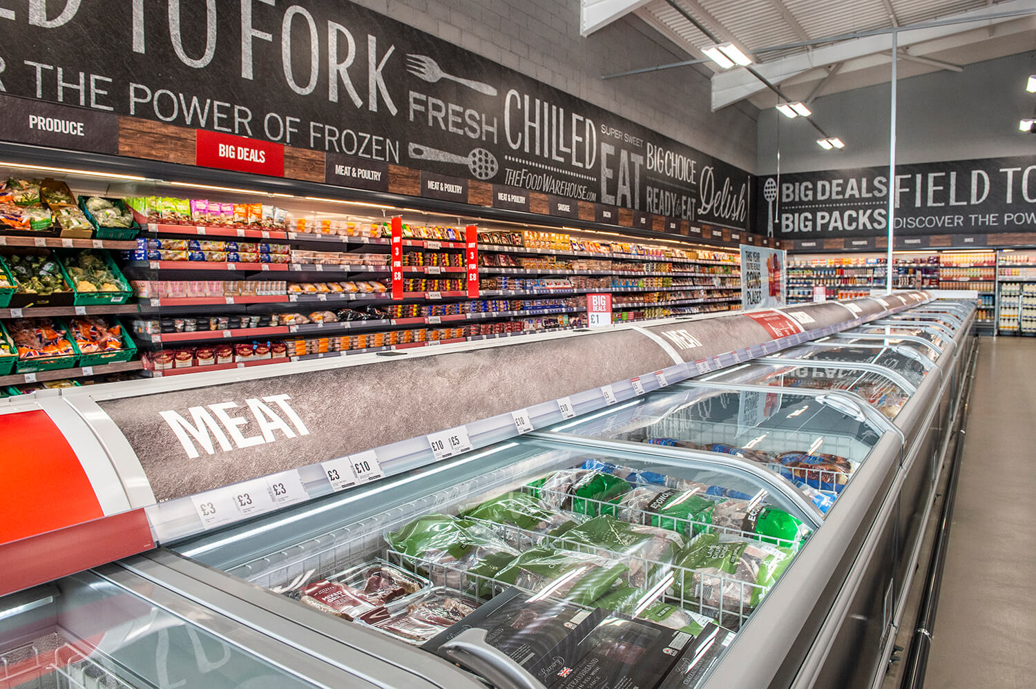 Freezer units in Glasgow Food Warehouse by Commercial Photographers Blink Imaging