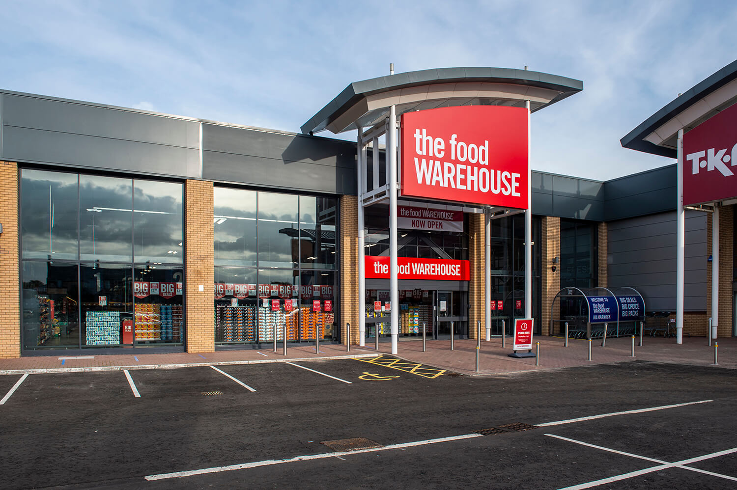Exterior of Food Warehouse by Glasgow Commercial Photographers Blink Imaging