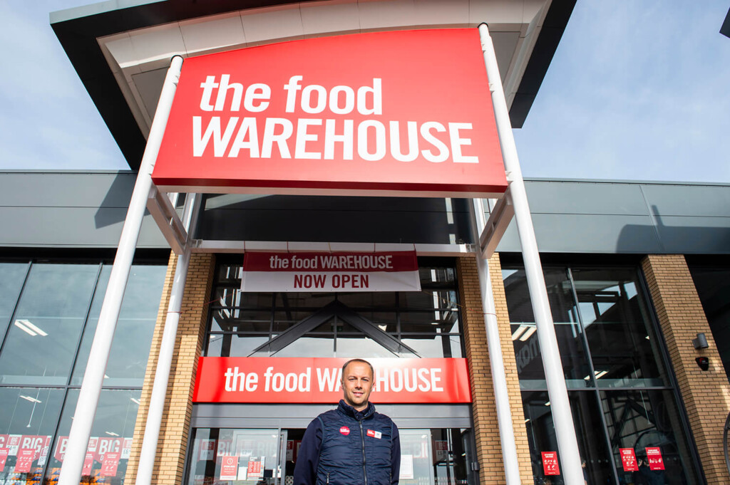 Manager outside Food Warehouse Store by Glasgow PR Photographers Blink Imaging