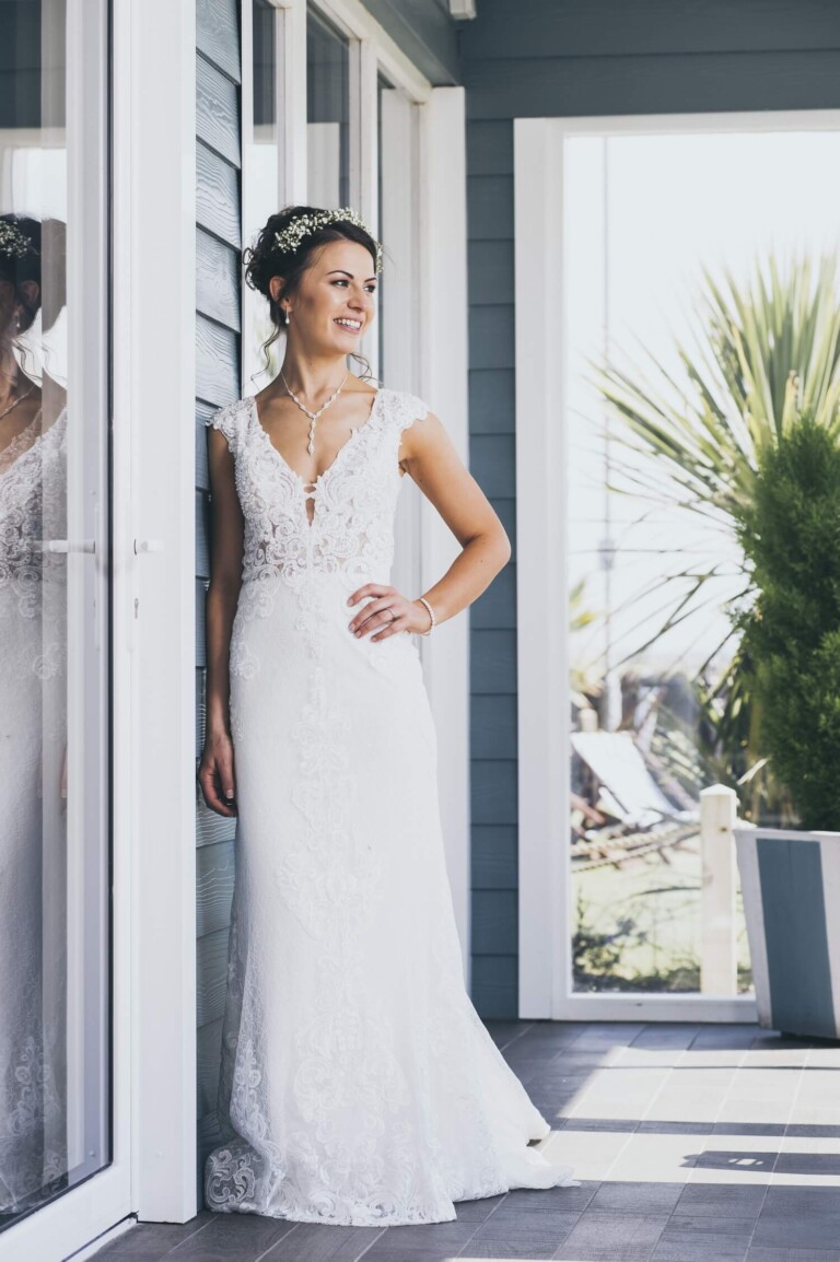 Bride at Waterside Hotel by Glasgow wedding photographer Richard Campbell