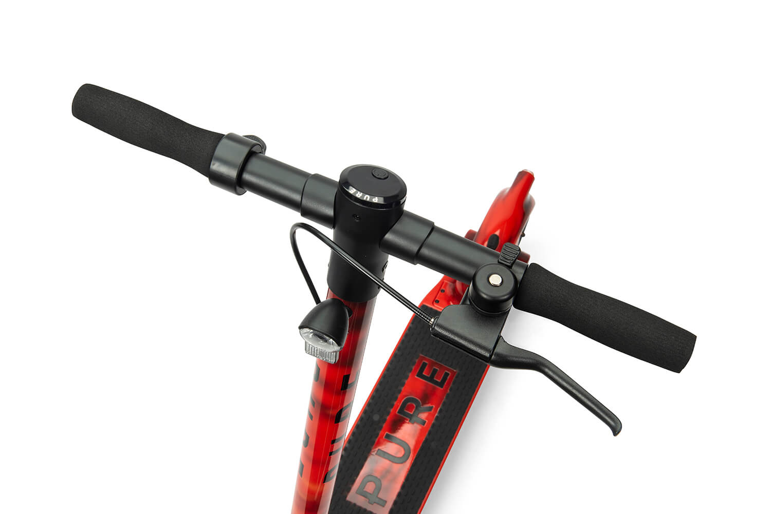 Product Photography Glasgow: showing handlebars of electric scooter