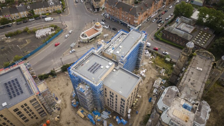 Drone photography of construction work by Edinburgh drone photographers Blink Imaging Drone photography of construction work by Edinburgh drone photographers Blink Imaging